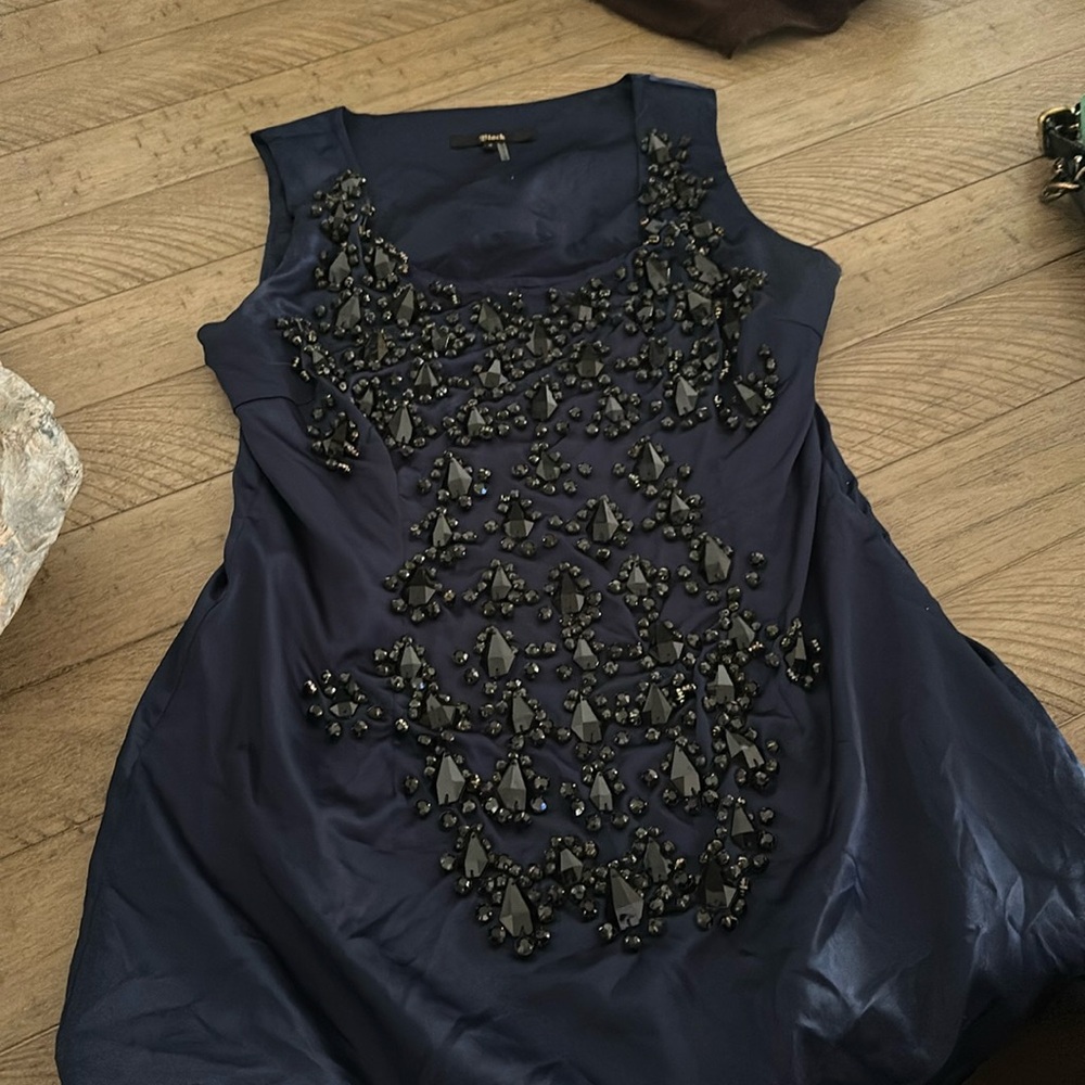 Short navy and black dress